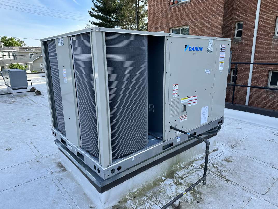 Open HVAC controls cabinet